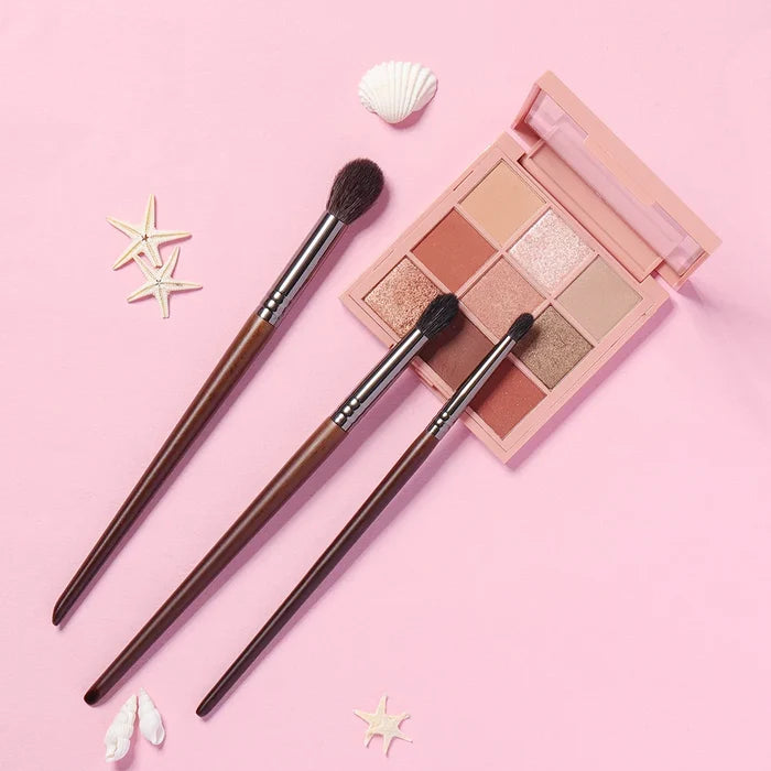 OVW 3 pcs Goat Hair Tapered Blending Makeup Brushes Eye Shadow Kit Make Up Brushes Set High Quality