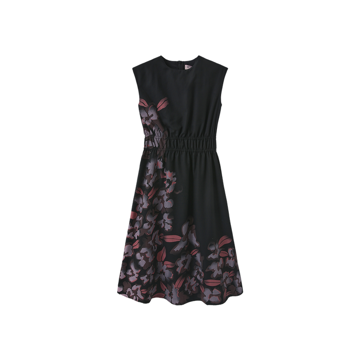 Painted Floral Waisted Dress