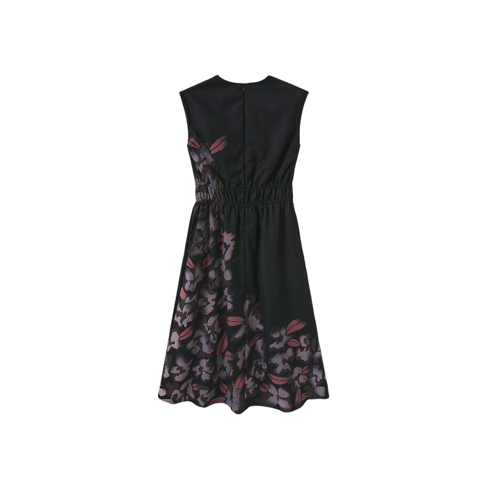 Painted Floral Waisted Dress