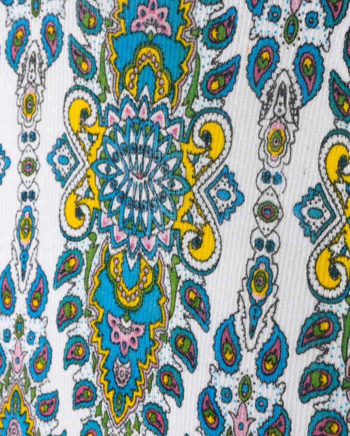 Paisley Ribbed Knit Top - Junees