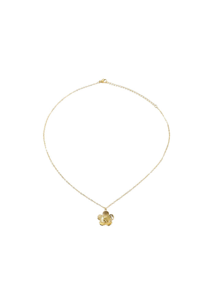 Pansy Petal Gold Necklace - Kiwi & Co