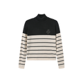 Patch Striped Knit Sweater