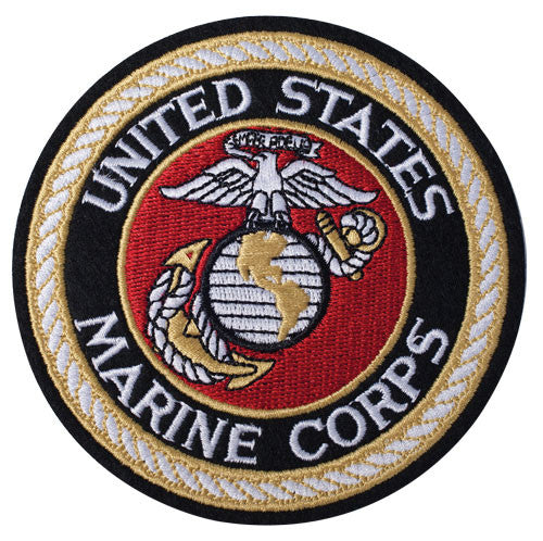 Patch USMC Black 4"