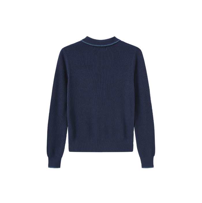 Piko Ribbed Knit Trim Sweater