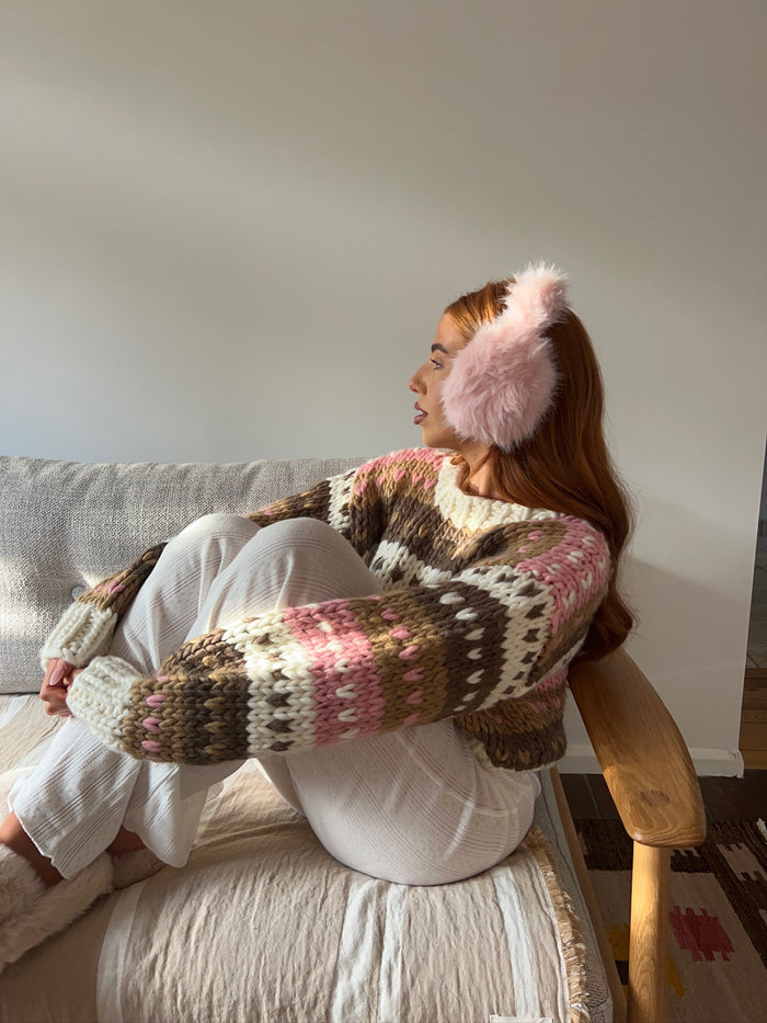 Pink Fluffy Ear Muffs