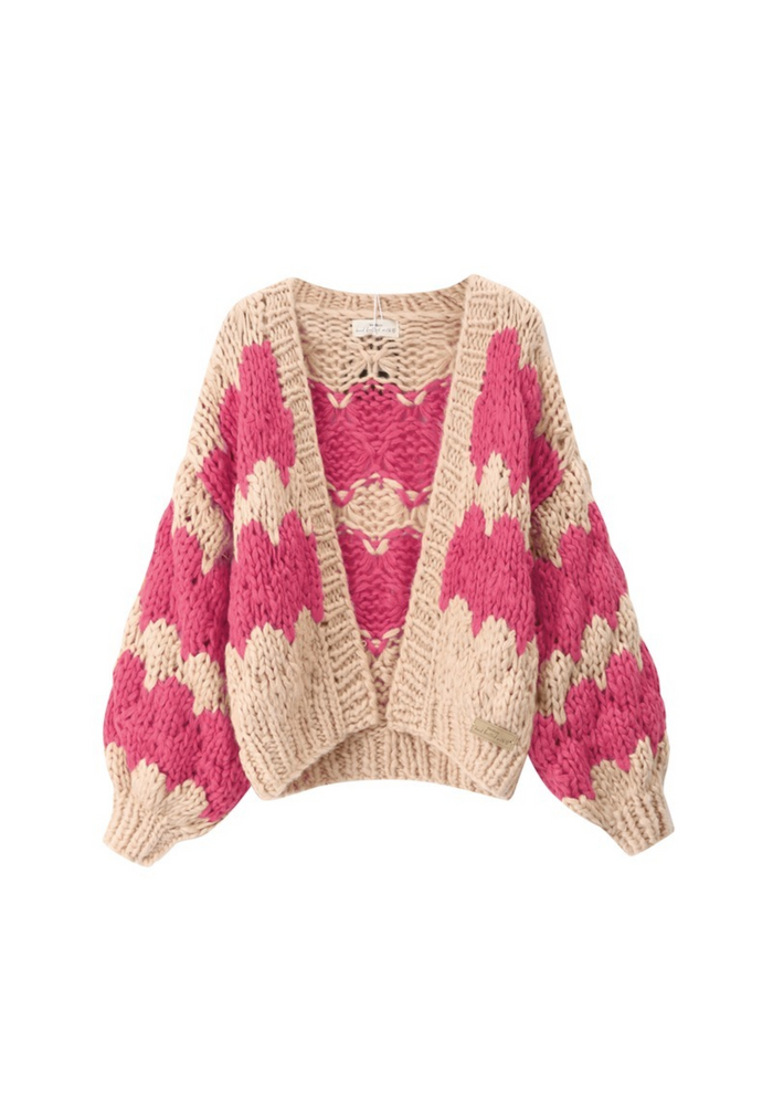 Pink Hugs & Kisses Cardigan