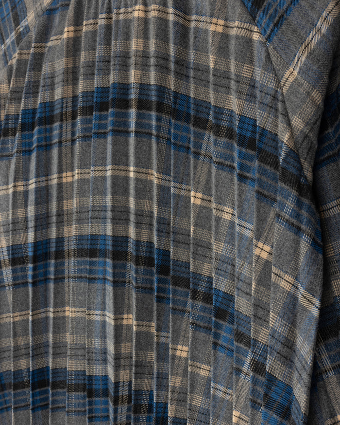 Plaid Accordion Pleated Swing Dress