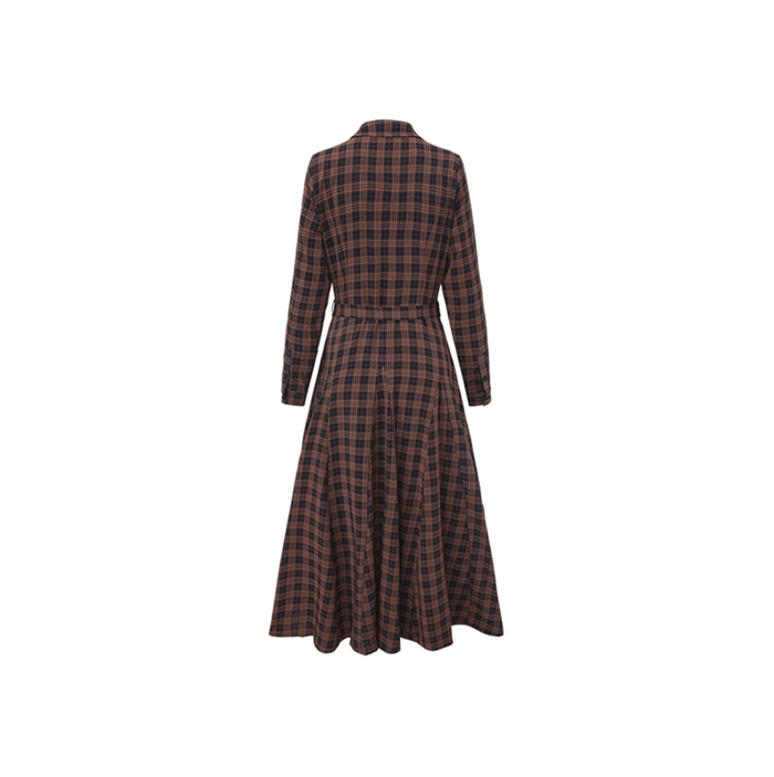 Plaid Belted Dress