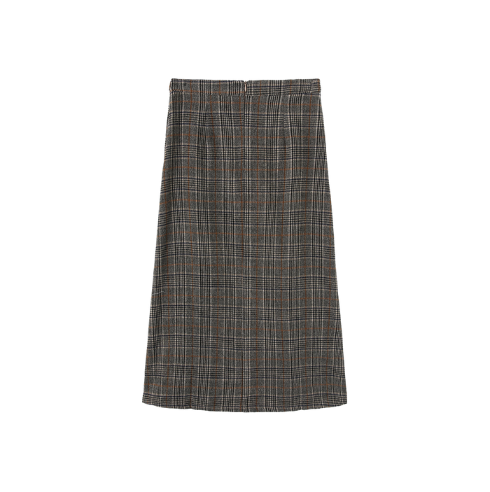 Plaid Buckle Skirt