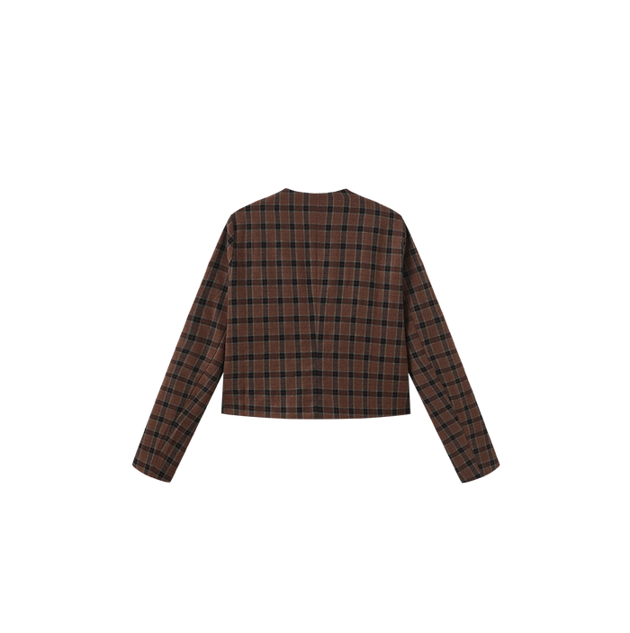 Plaid Short Blazer