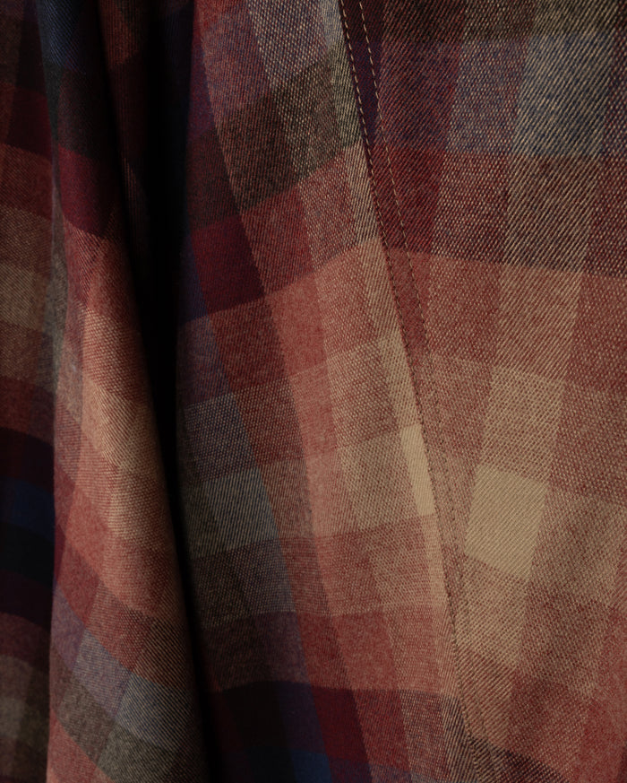 Plaid Side Ruffle Skirt - Junees