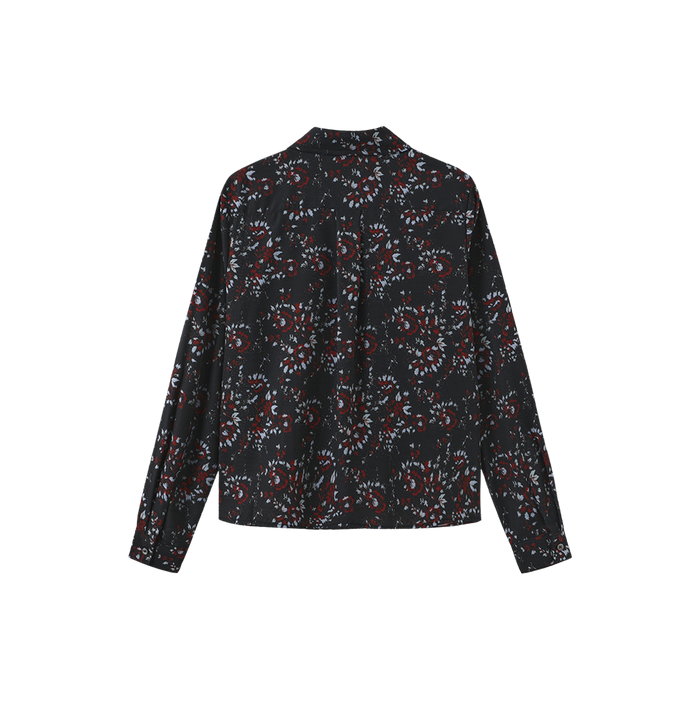 Pleated Double Button Blouse