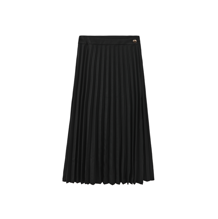 Pleated Wrap Maxi Skirt