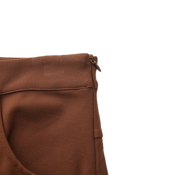 Ponti Side Zipper Maxi Skirt
