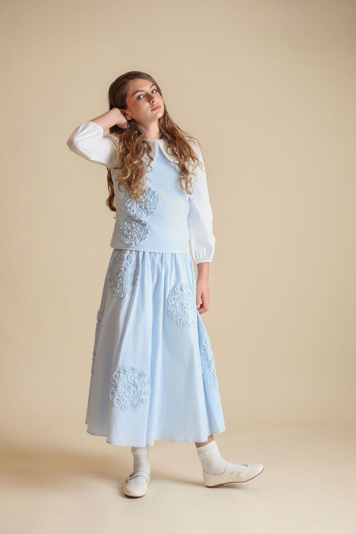 Poplin Pop Up Flower Skirt - Junees