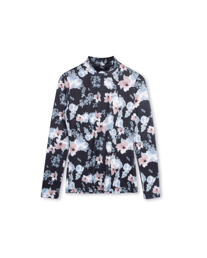 Printed Jersey Turtleneck - Junees