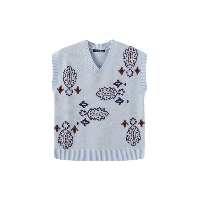 Printed Knitted Vest