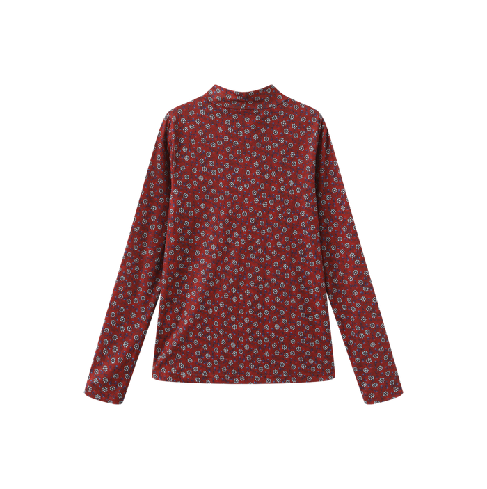 Printed Layering Mock Neck