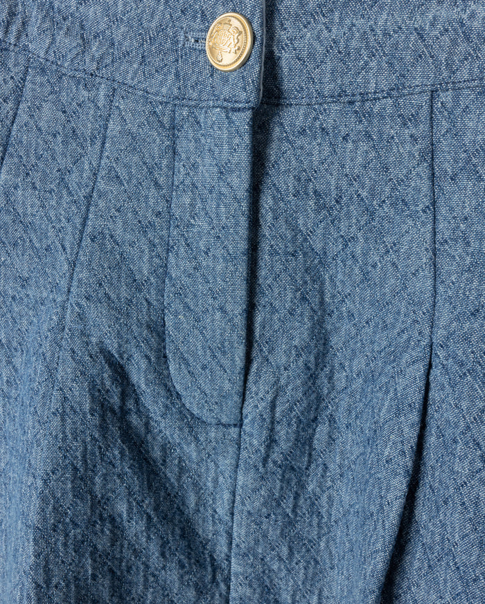 Puffed Denim A-line Skirt - Junees