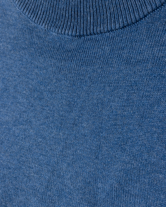 Puffed Denim Knit Turtleneck - Junees
