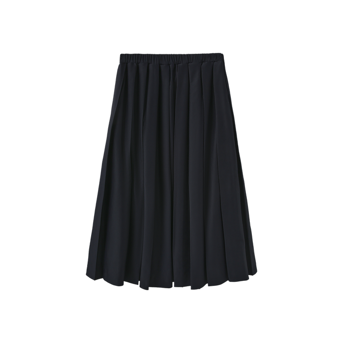 Pull String Midi Pleated Skirt