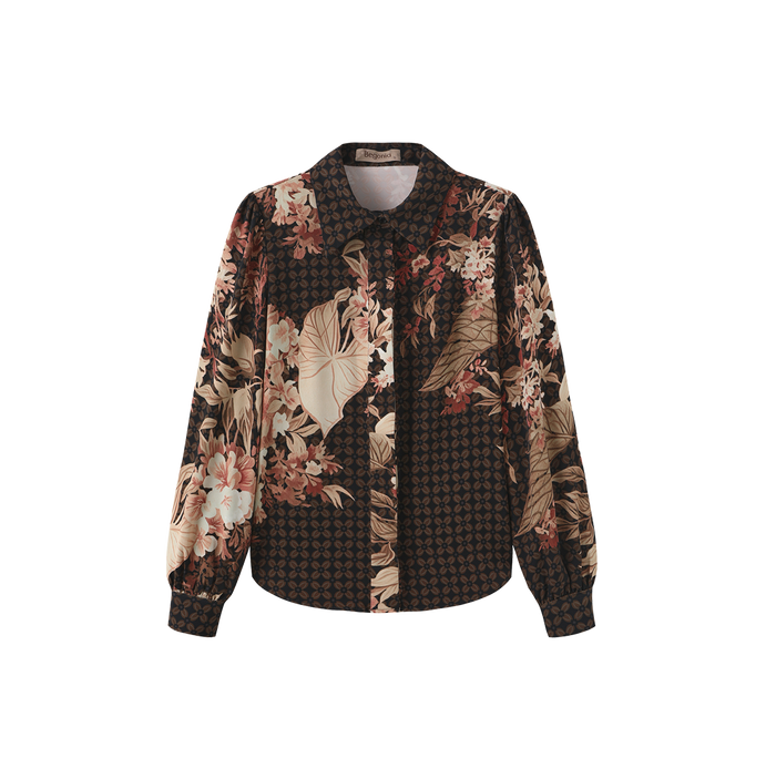 Regal Floral Button Down