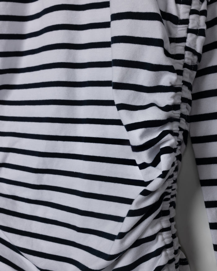 Ruched Striped Tee - Junees