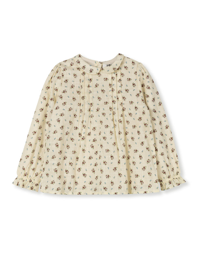 Sandy Floral Clustered Linen Blouse - Junees