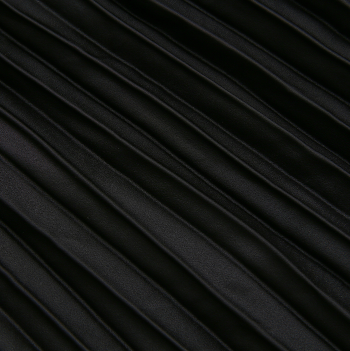 Satin Pleated Belted Dress