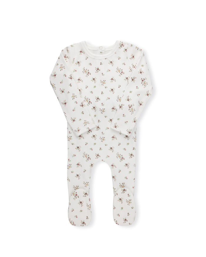 Scattered Printed Pajama Footie - Junees