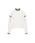 Sheer Pointelle Cardigan With Velvet Buttons - Junees