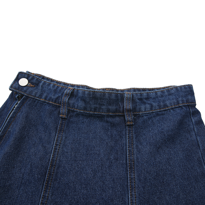 Side Button A-Line Skirt