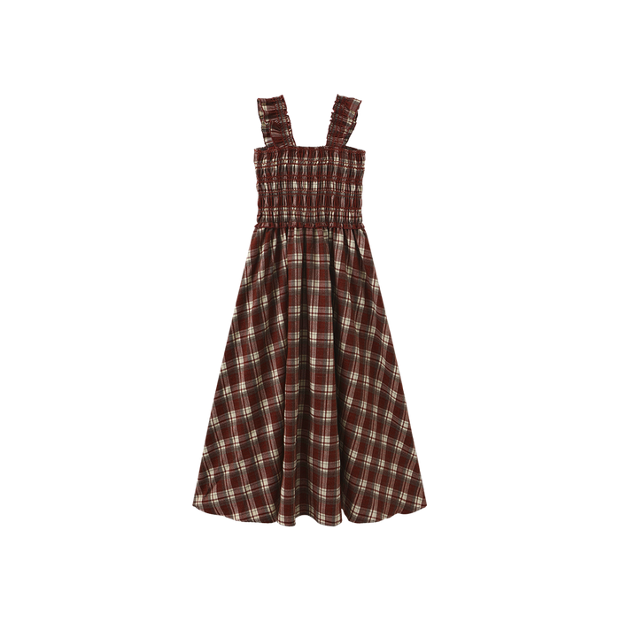 Smocking Chest Poplin Jumper