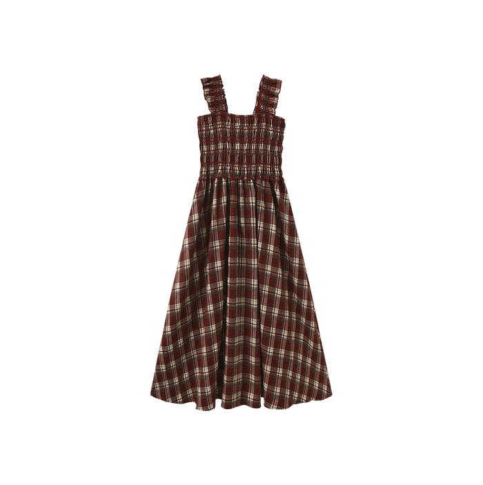Smocking Chest Poplin Jumper