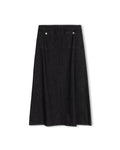 Straight Front Pocket Denim Skirt - Junees