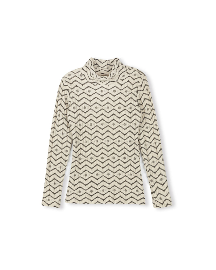 Stretch Chevron Turtleneck - Junees
