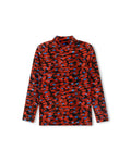 Stretch Floral Turtleneck