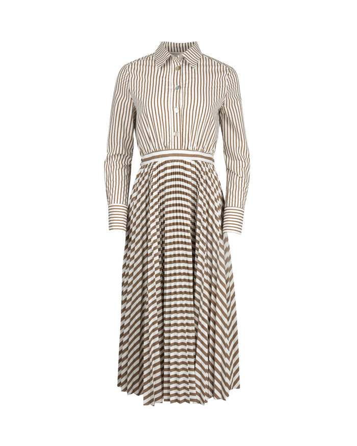 Stripe Button Dress - Junees
