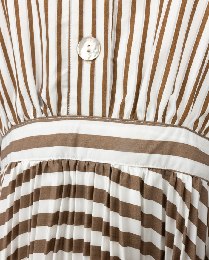 Stripe Button Dress - Junees