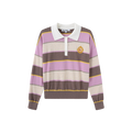Stripe Knit Crest Polo