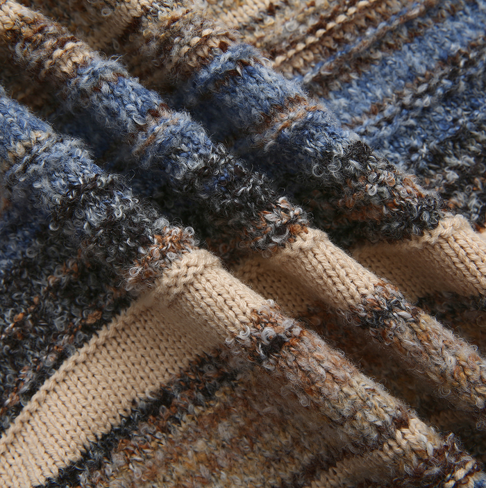 Stripe Mixed Knit Vest