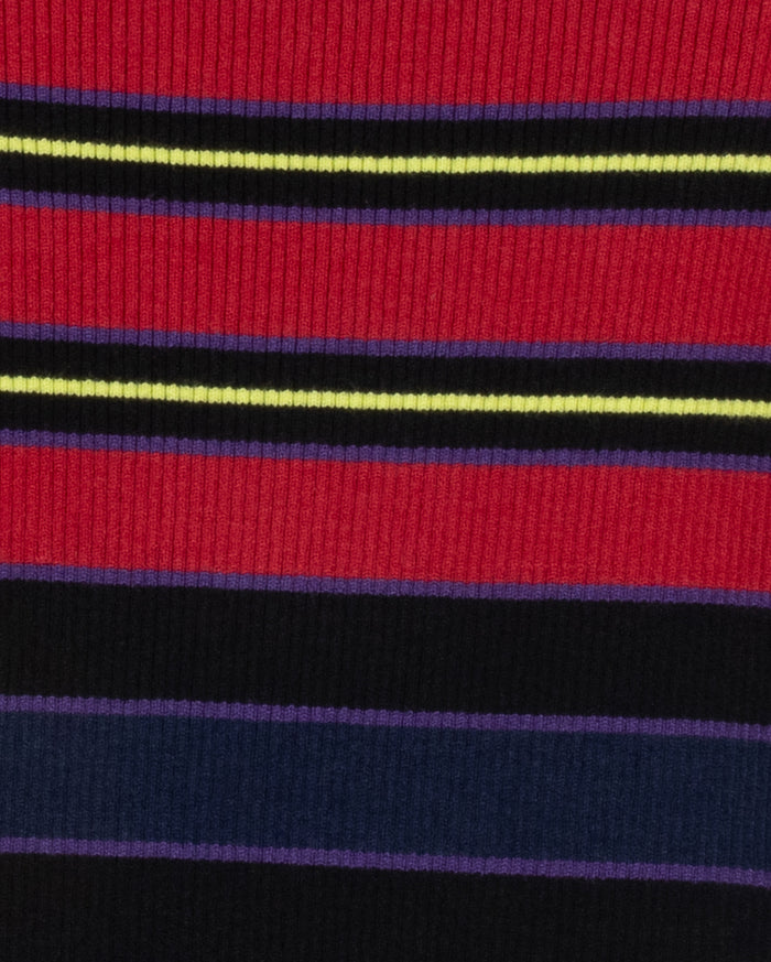 Striped Multi Colored Knit Turtleneck - Junees