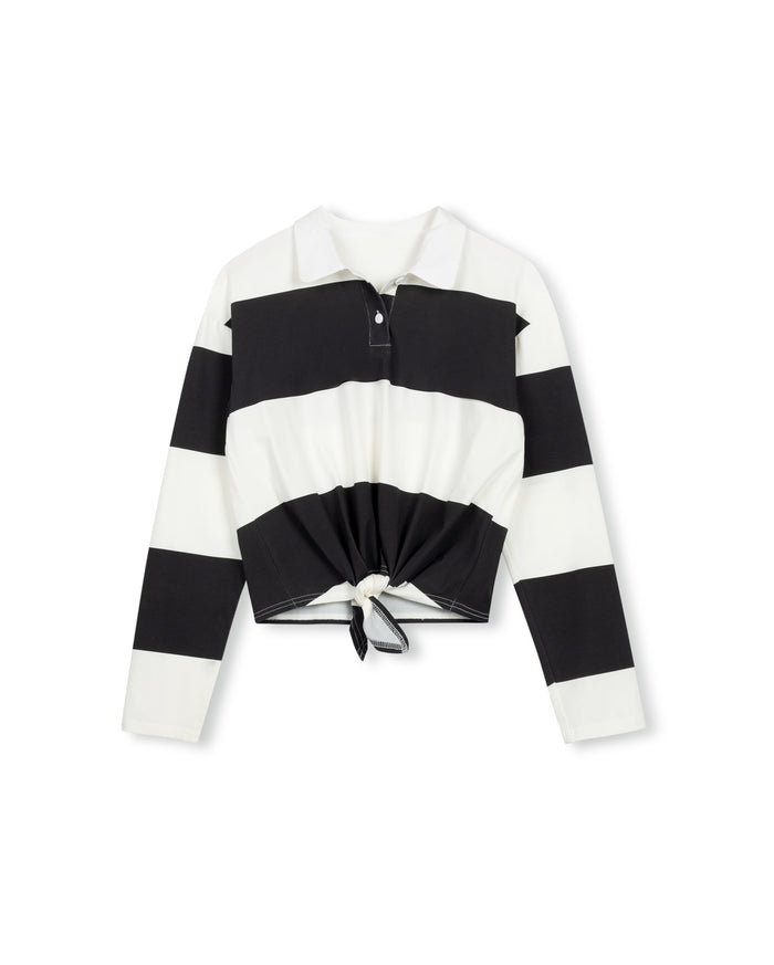 Striped Tie Polo - Junees