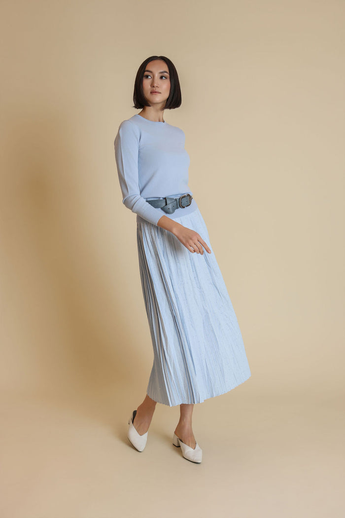 Studded Pleated Skirt - Junees