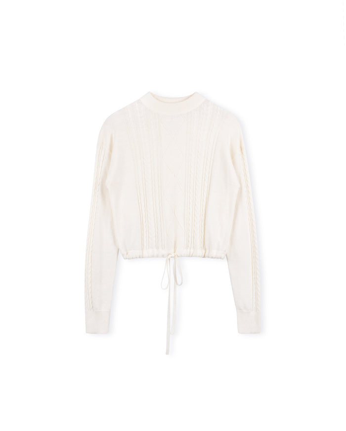 Sweatshirt Back Knit Top - Junees