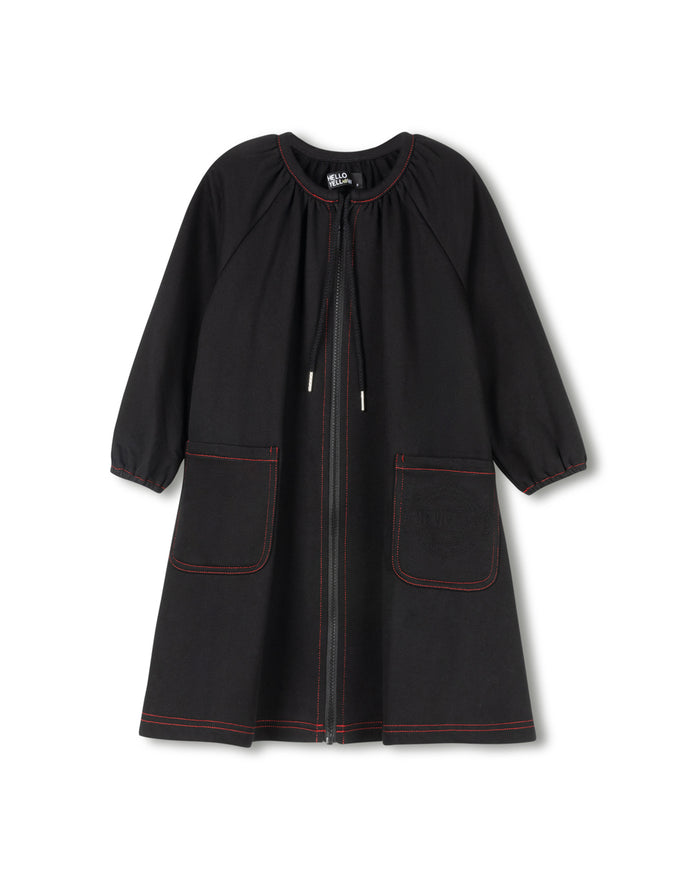 Sweatshirt Drawstring Neck Dress - Junees