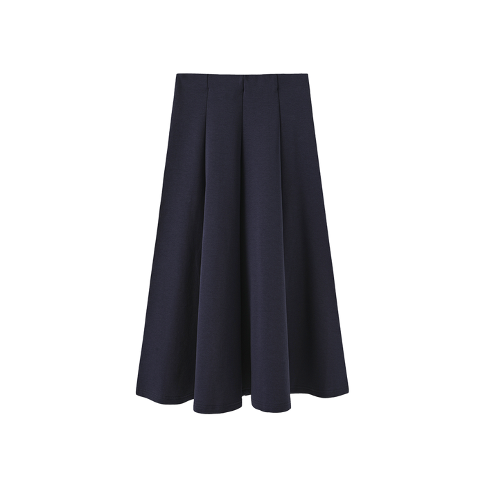 Sweatshirt Paneled Midi Skirt