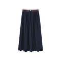 Sweatshirt Pleated Midi Skirt