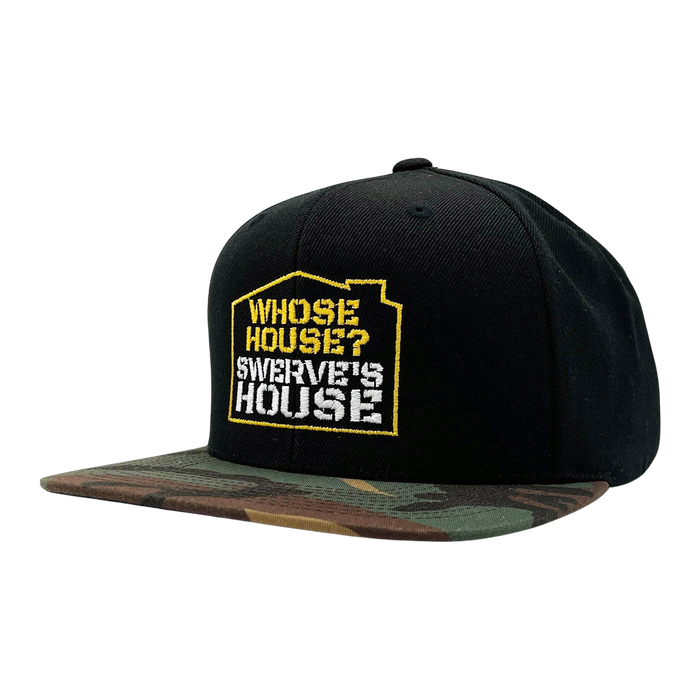 Swerve Strickland - Whose House Camo Premium Embroidered Flatbill Snapback