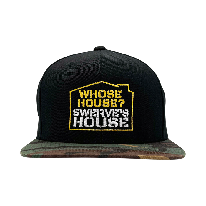 Swerve Strickland - Whose House Camo Premium Embroidered Flatbill Snapback